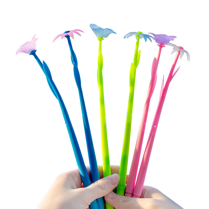 Wholesale Plastic Flowers Meet Light Color Changing Pen